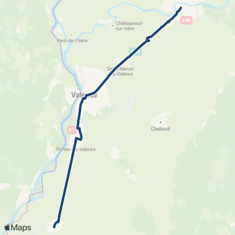 ARA Cars Région Drôme - Scolaire Sco Desserte CFA Livron map