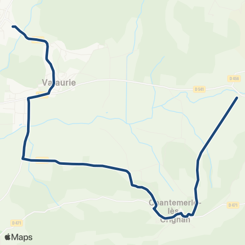 ARA Cars Région Drôme - Scolaire Sco Grignan - Chantemerle les Grignan map