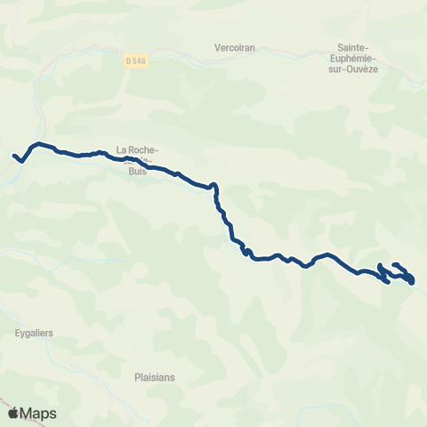 ARA Cars Région Drôme - Scolaire Sco la Roche sur B - Buis les Baronnies map