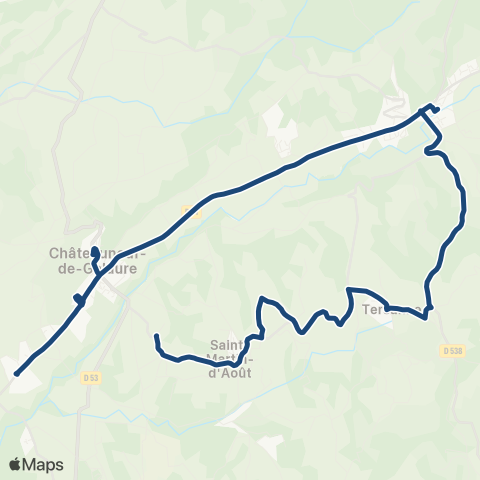 ARA Cars Région Drôme - Scolaire Sco Anneyron - Chateauneuf de Galaure map