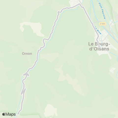 ARA Cars Région Isère - Scolaire Ornon-Bourg d'Oisans map