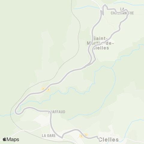 ARA Cars Région Isère - Scolaire St Martin de Clelles-Clelles Écoles map