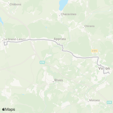 ARA Cars Région Isère - Scolaire La Frette-Colombe-Voiron map