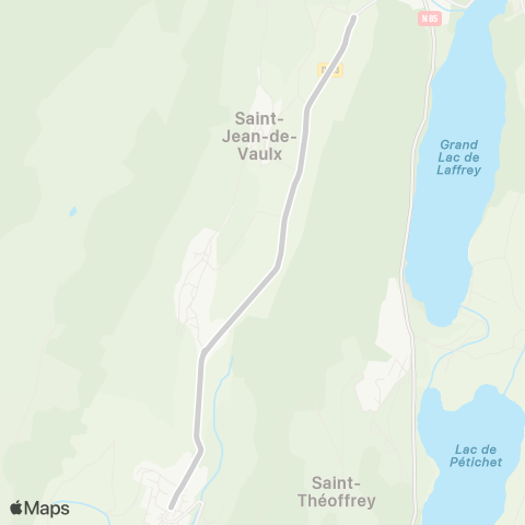 ARA Cars Région Isère - Scolaire Rpi Notre Dame de Vaulx-St Jean de Vaulx map