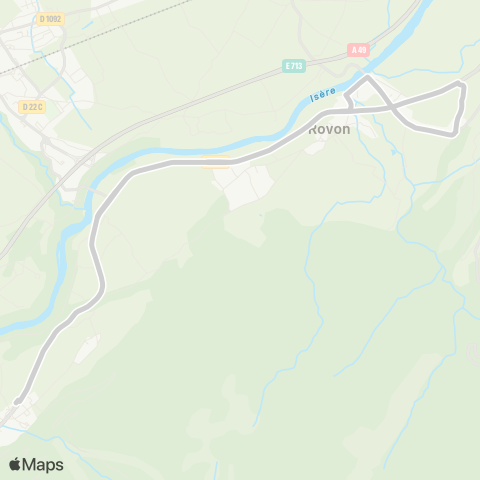 ARA Cars Région Isère - Scolaire Rpi St Gervais-Rovon-Cognin map