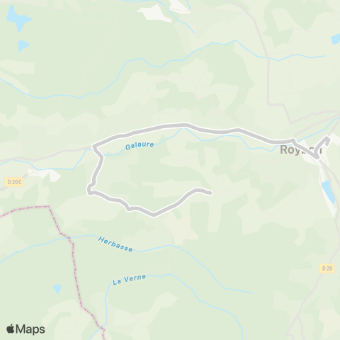 ARA Cars Région Isère - Scolaire Marnans-Roybon map