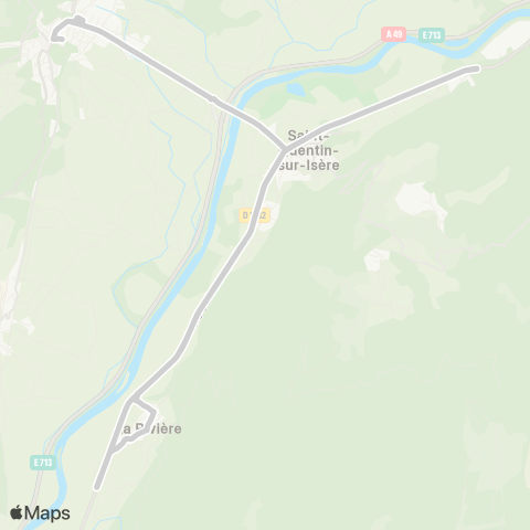 ARA Cars Région Isère - Scolaire La Rivière-St Quentin-Tullins map