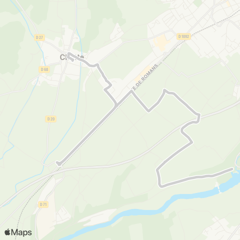 ARA Cars Région Isère - Scolaire Primaire Chatte Plaine map