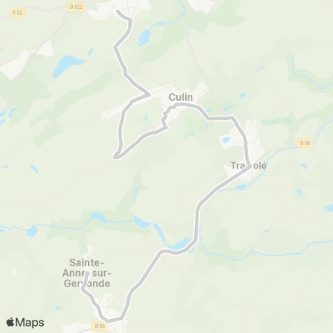 ARA Cars Région Isère - Scolaire Ste Anne sur Gervonde-St Agnin sur Bion map