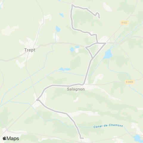 ARA Cars Région Isère - Scolaire Venerieu-St H.De Brens-Trept-St Chef map