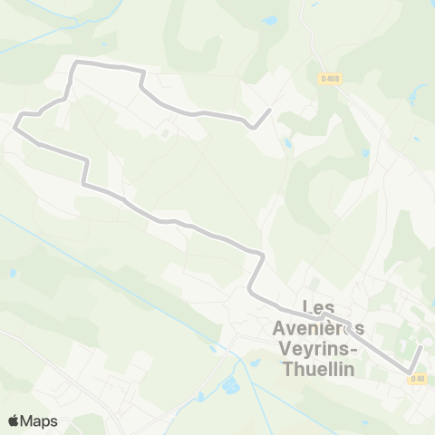 ARA Cars Région Isère - Scolaire Buvin-les Avenières map