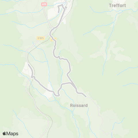 ARA Cars Région Isère - Scolaire Roissard-Monestier de Clermont map