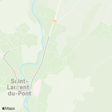 ARA Cars Région Isère - Scolaire Les Bourdoires-St Laurent du Pont Colleg map