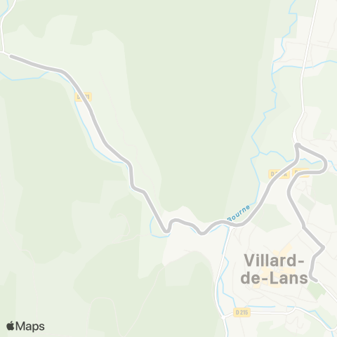 ARA Cars Région Isère - Scolaire Primaire les Jarrands-Villard de Lans map