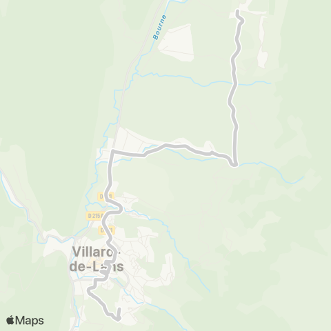 ARA Cars Région Isère - Scolaire Engins-Lans en Vercors-Villard de Lans map