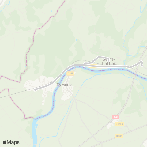 ARA Cars Région Isère - Scolaire Primaire St Lattier-Plaine map