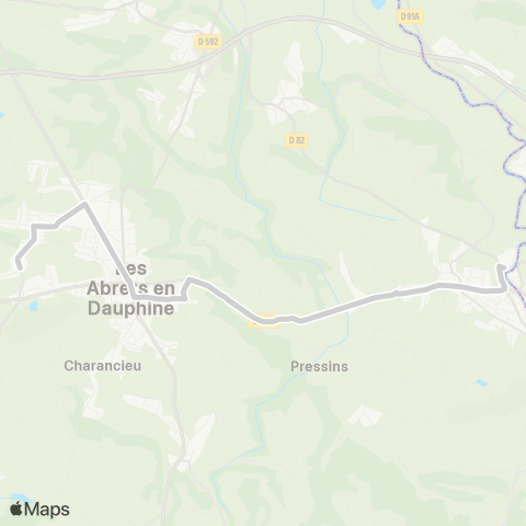 ARA Cars Région Isère - Scolaire La B. Montgascon-Fitilieu-Pt Beauvoisin map