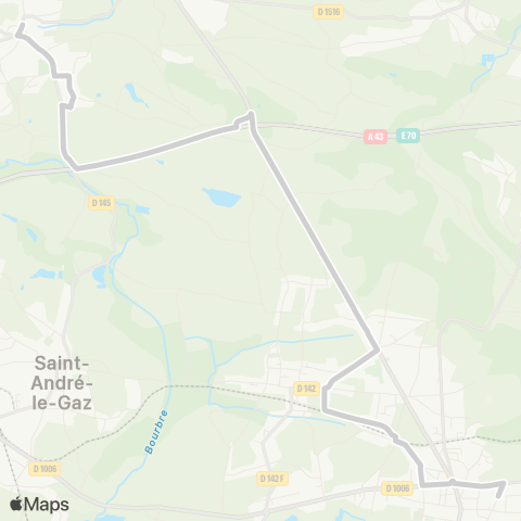 ARA Cars Région Isère - Scolaire La Batie Montgascon-les Abrets map