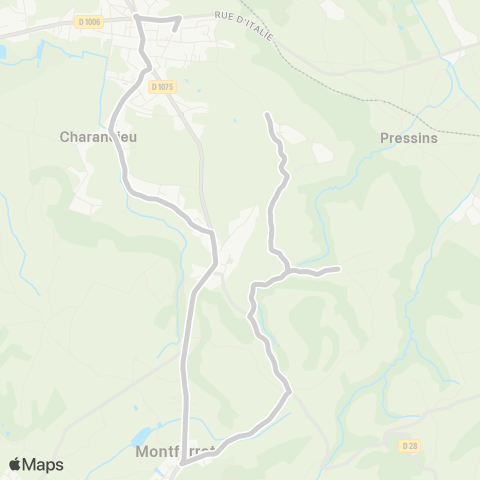 ARA Cars Région Isère - Scolaire La Batie Divisin-Montferrat-les Abrets map