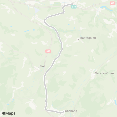 ARA Cars Région Isère - Scolaire La Tour du Pin-Chabons (Leap) map