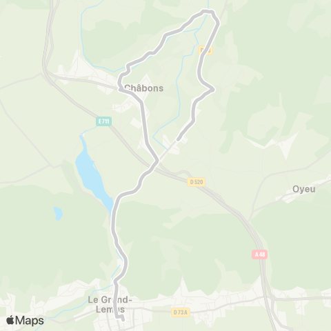 ARA Cars Région Isère - Scolaire Virieu-Chabons-le Grand Lemps map