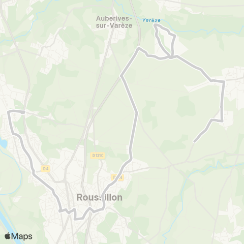 ARA Cars Région Isère - Scolaire Monsteroux-Assieu-St Maurice-Roussillon map