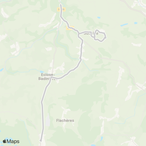 ARA Cars Région Isère - Scolaire Succieu-Chateauvillain-Champier map