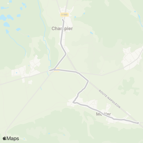 ARA Cars Région Isère - Scolaire St Didier de B-Mottier-Nantoin-Champier map