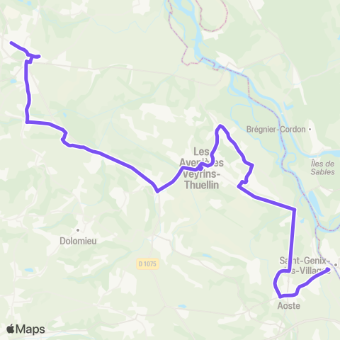 ARA Cars Région Isère Aoste-Morestel map