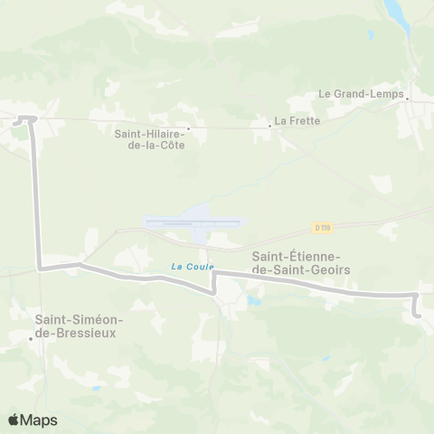 ARA Cars Région Isère - Scolaire La Cote St Andre-St Etienne-Izeaux map