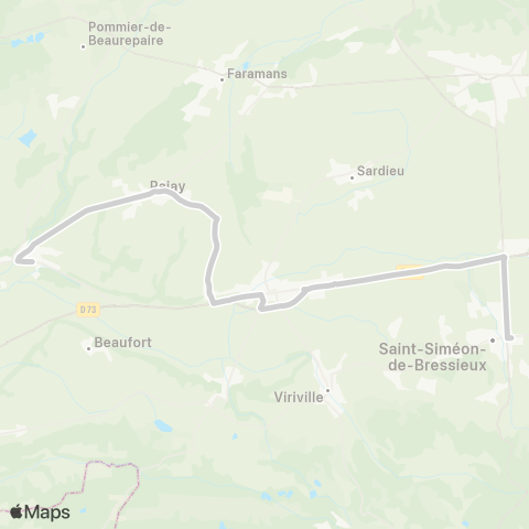 ARA Cars Région Isère - Scolaire Pajay-Marcilloles-St Simeon de Bressieux map