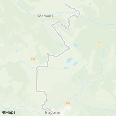 ARA Cars Région Isère - Scolaire Marnans-Roybon map