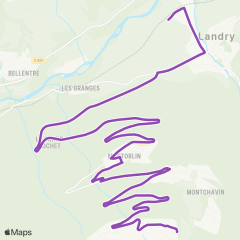 ARA Cars Région Savoie Monchavin Les Coches - Landry map