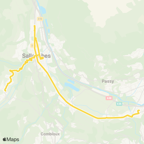 ARA Cars Région Haute-Savoie Sallanches - Cordon map