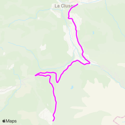 Aravis Bus Lourdes - Col de Merdassier (par Croix Fry) map