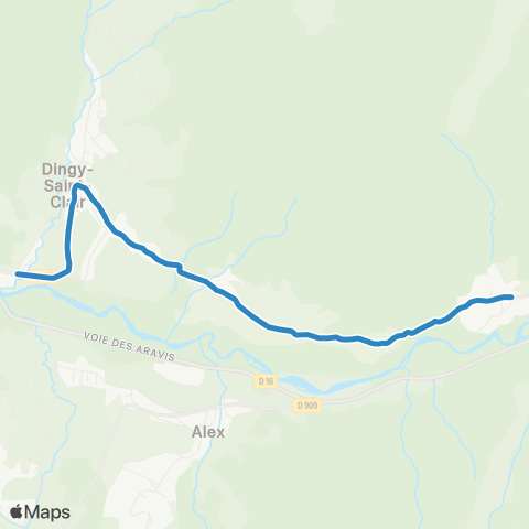 Aravis Bus Thônes - Balme-de-Thuy - Dingy-St-Clair - Alex - Thônes map