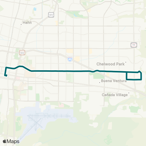 ABQ RIDE Lomas map