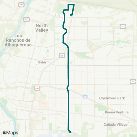 ABQ RIDE San Mateo / CNM Work Force map