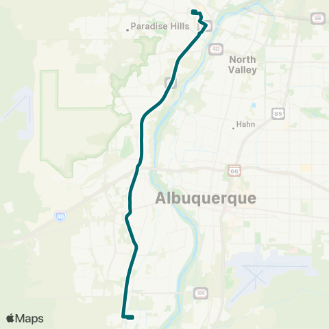 ABQ RIDE Coors map