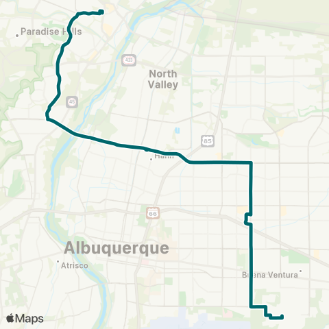 ABQ RIDE Cottonwood / Montano / UTC map