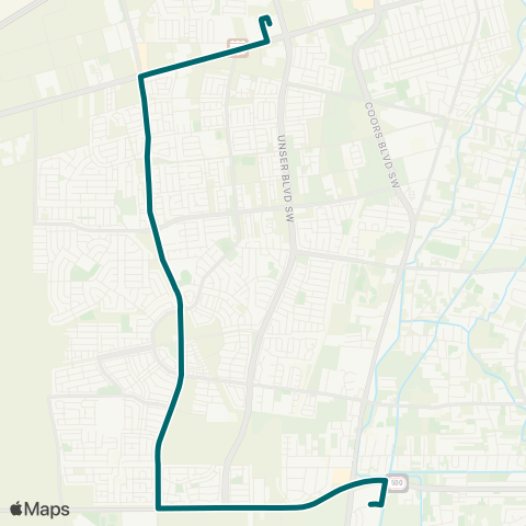 ABQ RIDE 98th / Dennis Chavez map