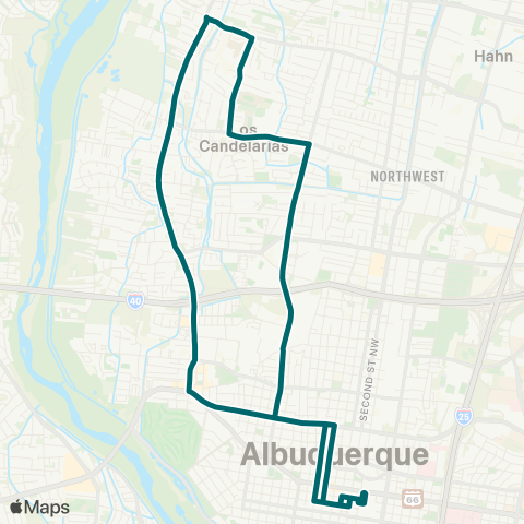 ABQ RIDE 12th Street / Rio Grande map