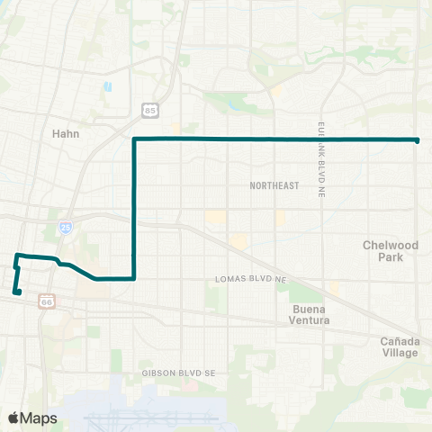 ABQ RIDE Montgomery / Carlisle map