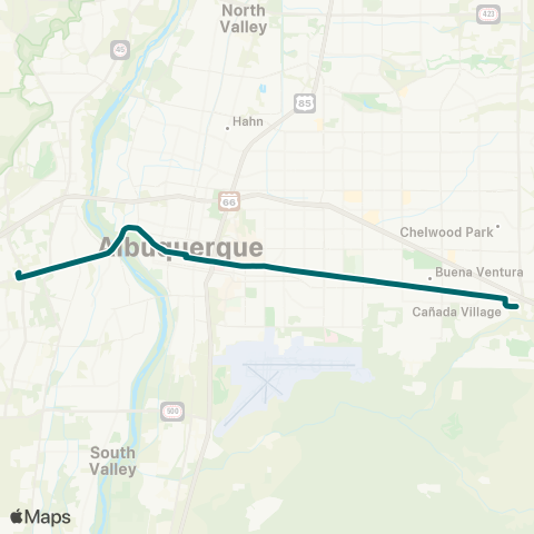 ABQ RIDE Central Avenue map