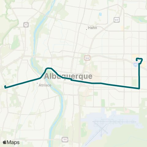 ABQ RIDE ART Red Line map