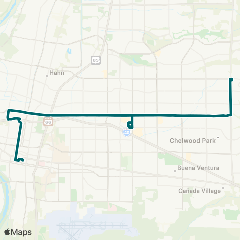 ABQ RIDE Menaul map