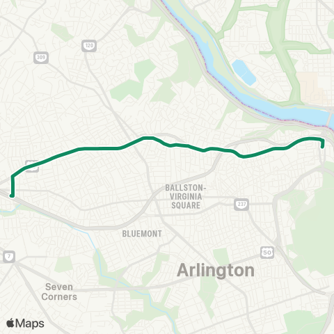 ART Rosslyn-East Falls Church map