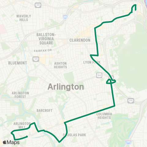 ART Arlington Mill - Sequoia-Rosslyn map