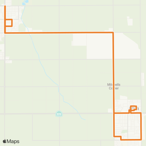 Arvin Transit Arvin-Lamont map