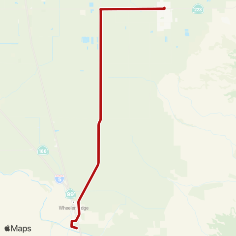 Arvin Transit Arvin-Tejon map